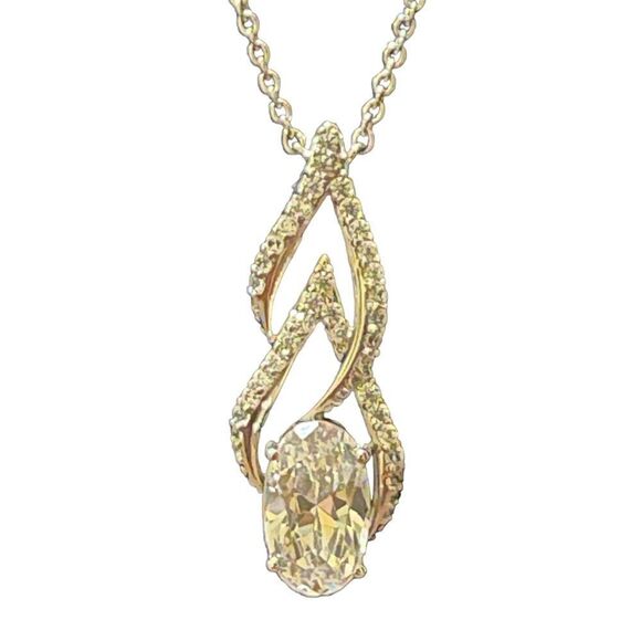 ELIOT DANORI Silver-Tone Cubic Zirconia Pendant Necklace - Picture 3 of 6